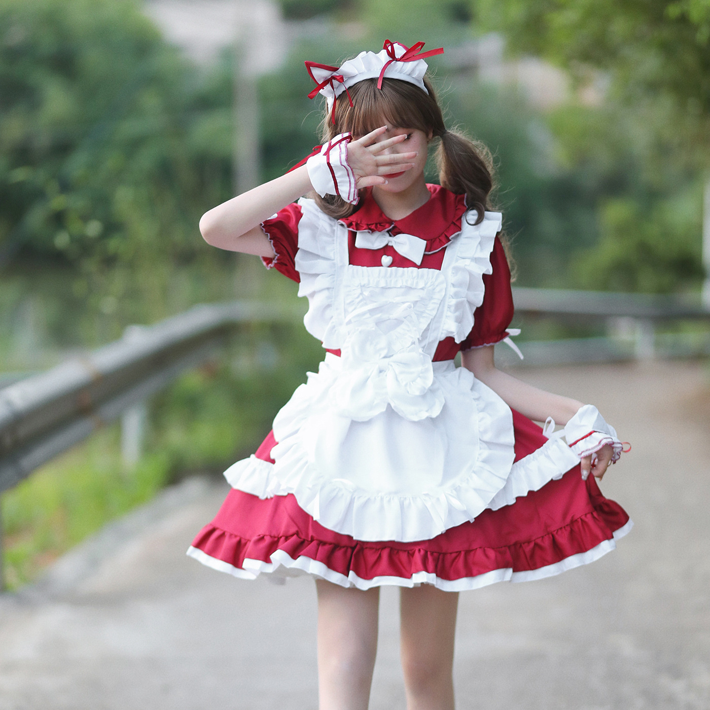 Cross-border Amazon Japanese cute girl akihara luxury maid clothing COSPLAY performance clothes online live broadcast