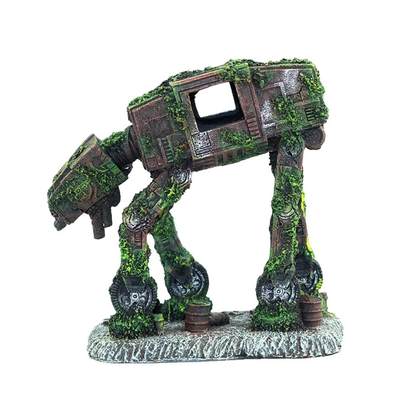 Creative aquarium landscape car robot dog Transformer theme fish tank decoration resin crafts