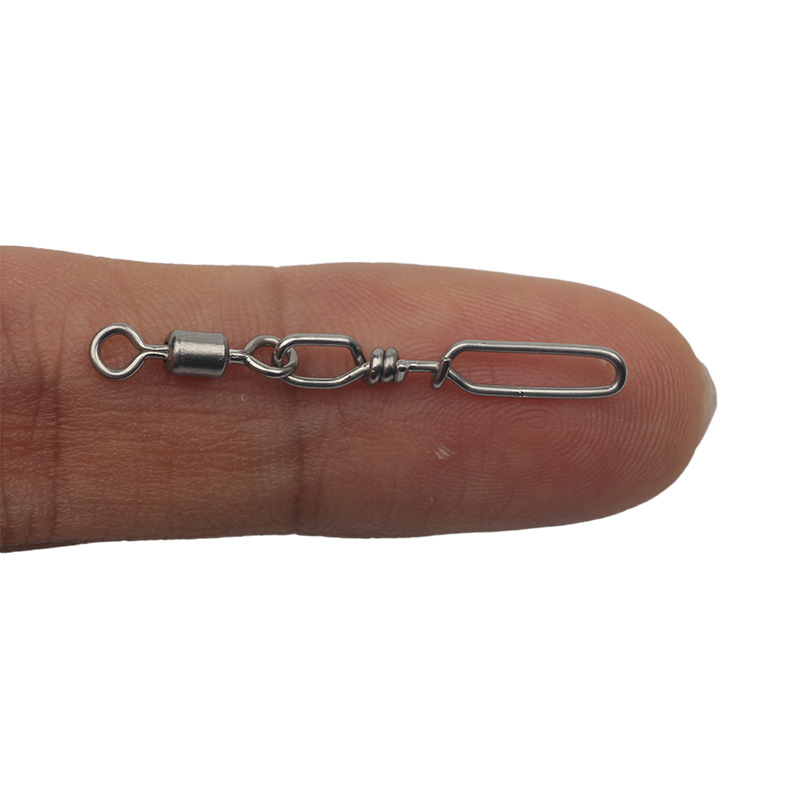 All stainless steel wearable guide ring pin sea fishing Luya through Rod slightly ring quick pin connector 8-word swivel