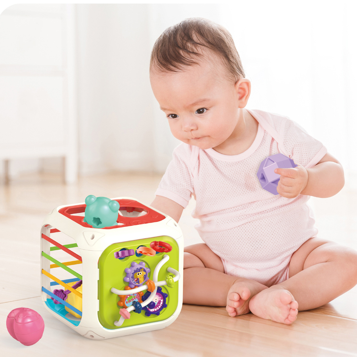 Rainbow Sesele Infant Early Education Cognitive Grasping Toy Baby Fun Educational Lala Music Toy Generation Hair