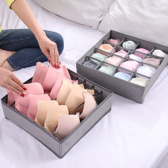 Cross-border Storage Box Underwear Socks Storage Folding Box Wardrobe Storage Box Cationic Drawer Socks Storage Box
