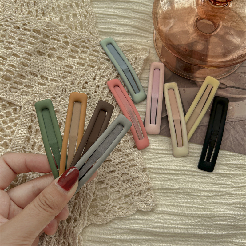 Broken hair hairpin female hairpin bangs BB clip 2023 new candy color simple side clip headdress female side clip