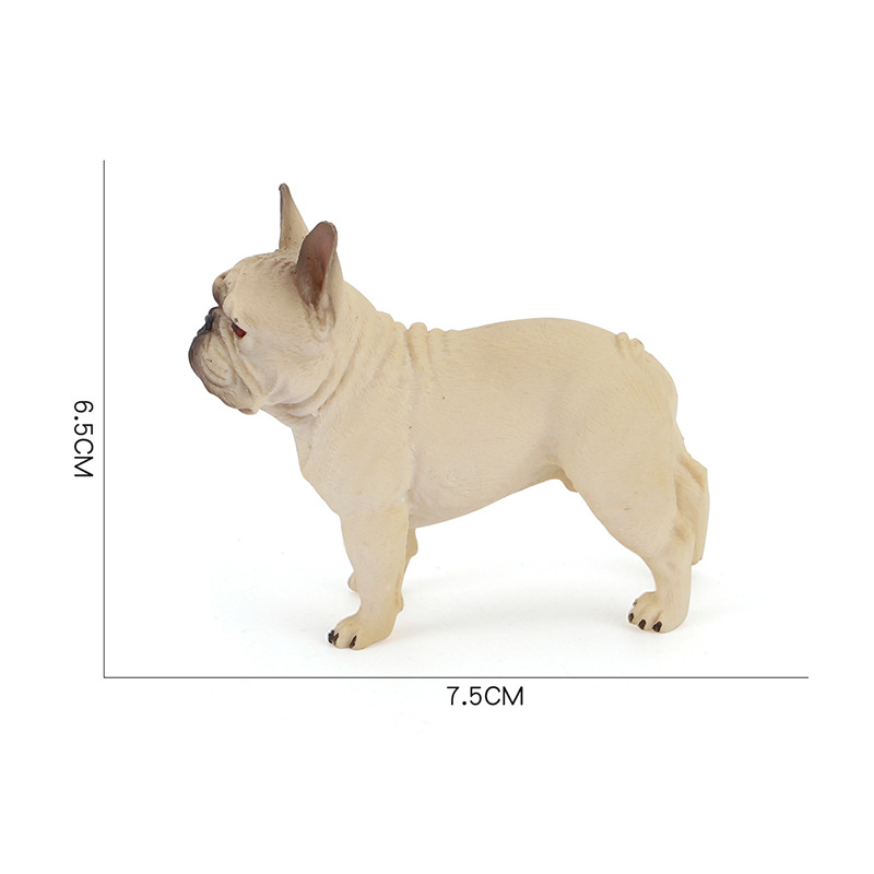 仿真小号斗牛犬模型玩具静态实心盆景微景观摆件手办小尺寸袋装