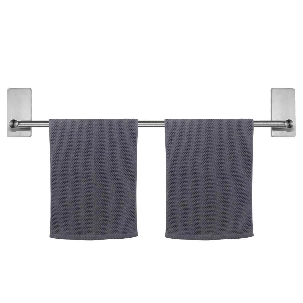 Bathroom paste towel bar bathroom non-drilling towel rack sus304 stainless steel brushed black non-drilling