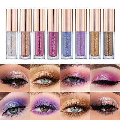 FAFAMOON Matte Liquid Eye Shadow Pearlescent Fine Flash Diamond Liquid Eye Shadow Lying Silkworm Teardrop Eyeliner Cross Border