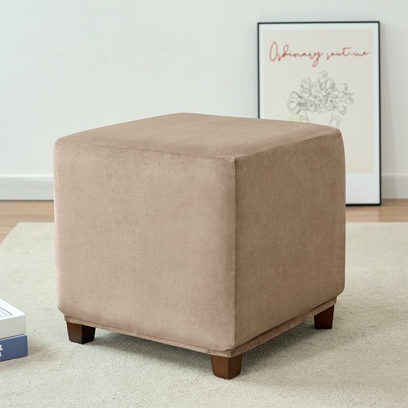 Cross-border elastic super soft silver fox velvet square footstool Cover dust Cover Pedal Cover