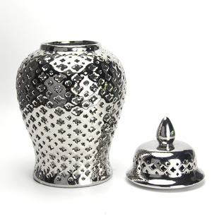European Style Modern Model Room Soft Decorations silver Hollow General Jar Sales Office Hallway General Jar Small Ornaments