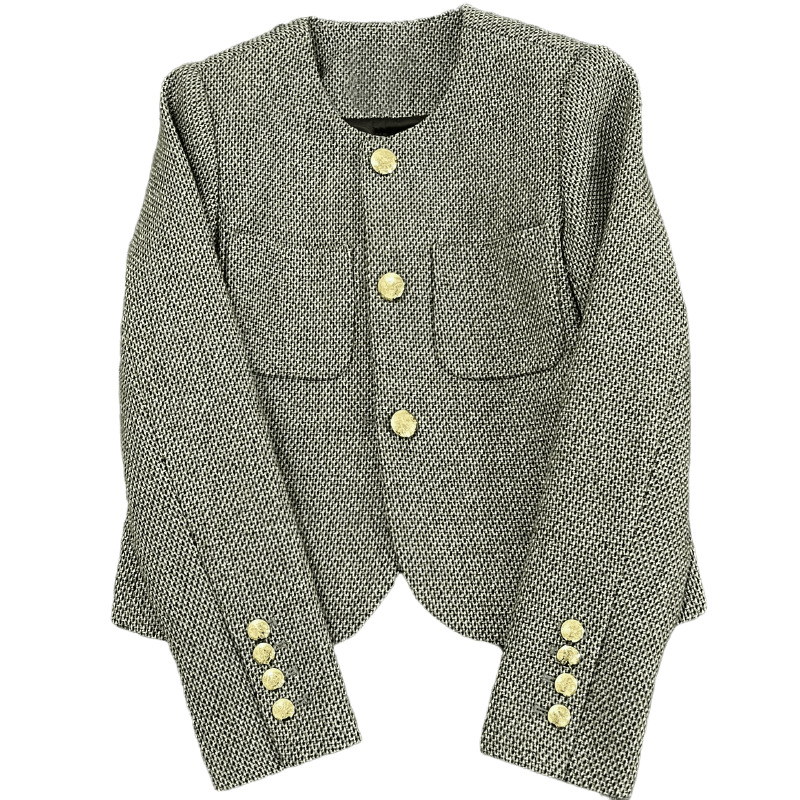 Light Green Chanel Style Suit Jacket Women's 2024 Spring Autumn Winter New Style Design Sense Elegant Casual All-match Small Suit