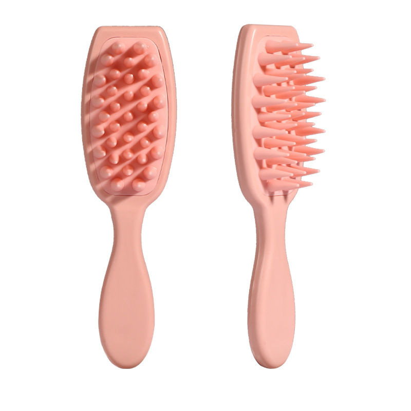 Long handle shampoo brush scalp cleaning washing head scratching head massage comb silicone soft tooth household Women's shampoo comb