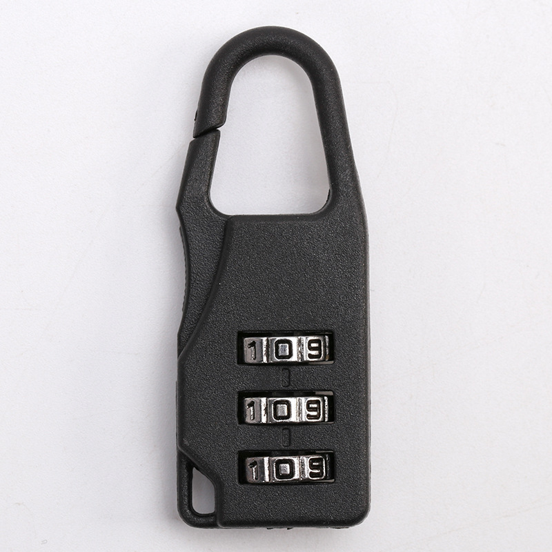 Multi-color anti-theft mini three-digit password padlock backpack luggage password lock full plastic password lock