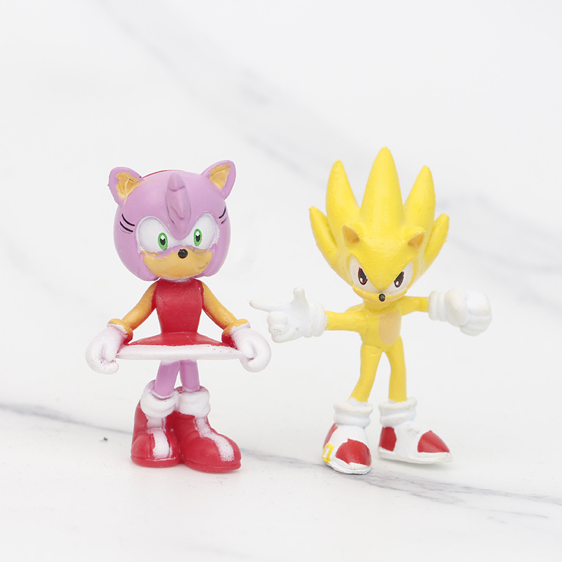 Cartoon Animation Cross-border Hot Sale Sonic Doll Tars Amy Rose Children Doll Nak Hedgehog Ornaments