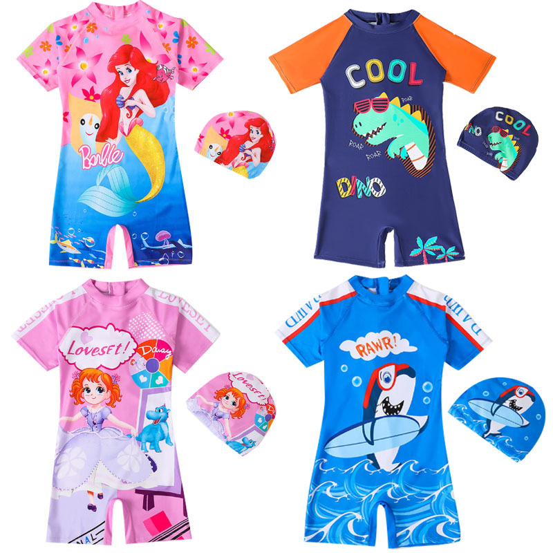 Foreign Trade New Children's Swimsuit Girls Summer Little Girls Middle and Big Children Cross-border Professional Hot Spring Swimming Equipment