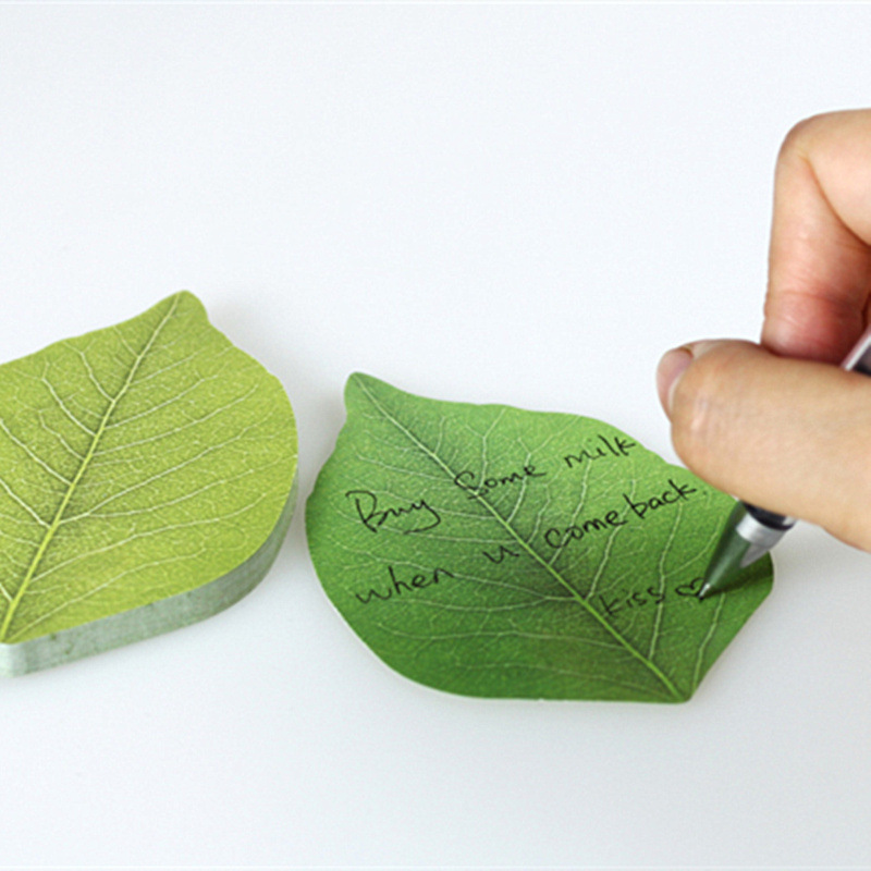 Korean Creative Cute Leaves Post-it Notes Post-it Notes Message Note Pad Holder