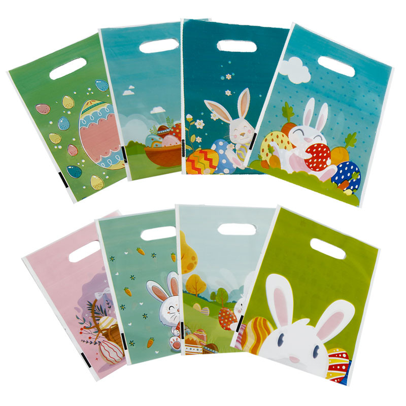 Easter Drawstring Gift Bag Party Party Bunny Egg Gift Bag Packaging Cartoon Color Drawstring Gift