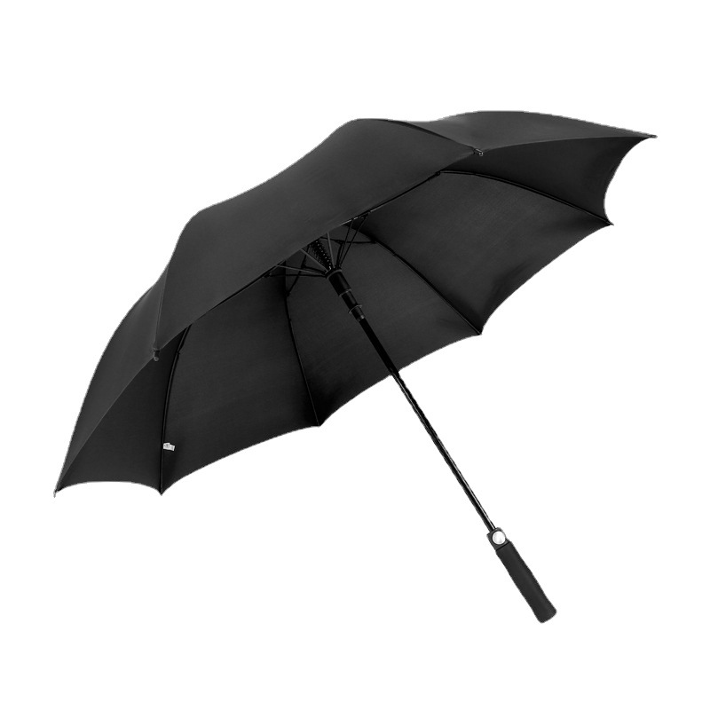 large-automatic-open-fiber-golf-umbrella-long-handle-bent-straight-rod-rain-umbrella-business-gift-advertising