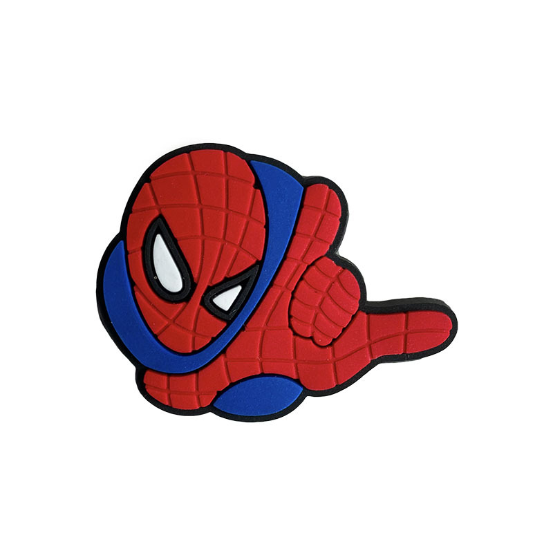Avengers shoe flower super hero Marvel Spider-Man hole shoes diy accessories jibbitz soft rubber shoe buckle