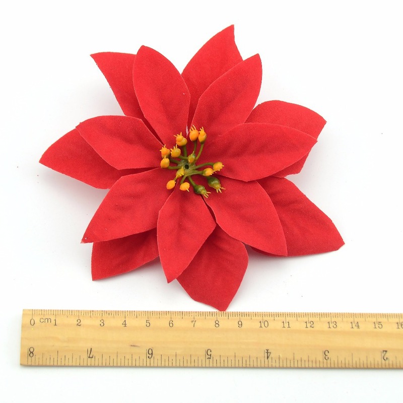 クリスマスの花家庭用結婚式の装飾 Diy シルククリスマスツリースクラップブッキングカットアウトクラフト用品|undefined