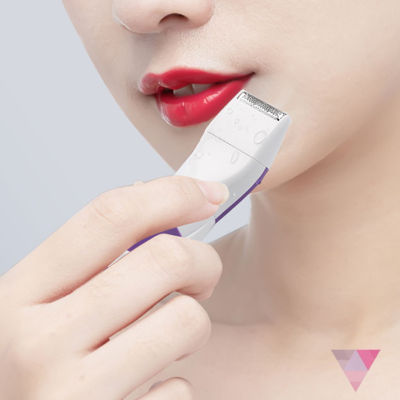 Two-in-one electric shaver women's hair removal device hair repair knife portable Shaver women's battery cross-border new