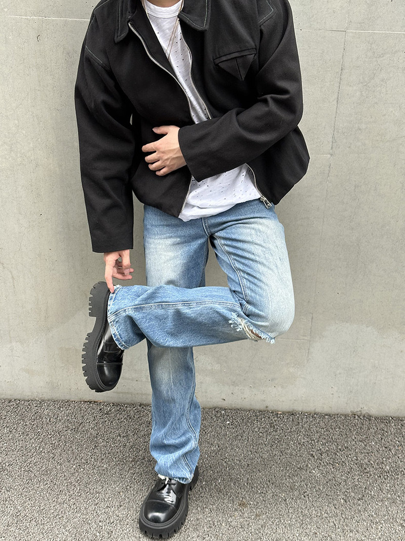 cleanfit jeans trousers light colored ripped washed vibe men and women vintage trendy 517 vintage high street OS