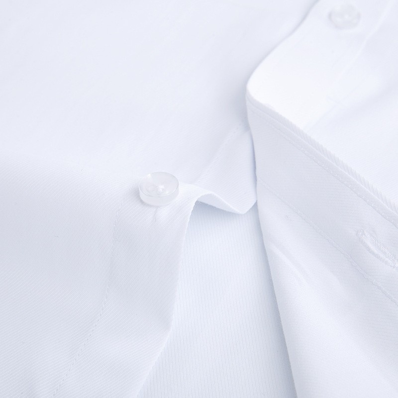 Men's Business white long-sleeved shirt twill men's professional formal wear Hotel KTV work clothes shirt embroidered LOGO