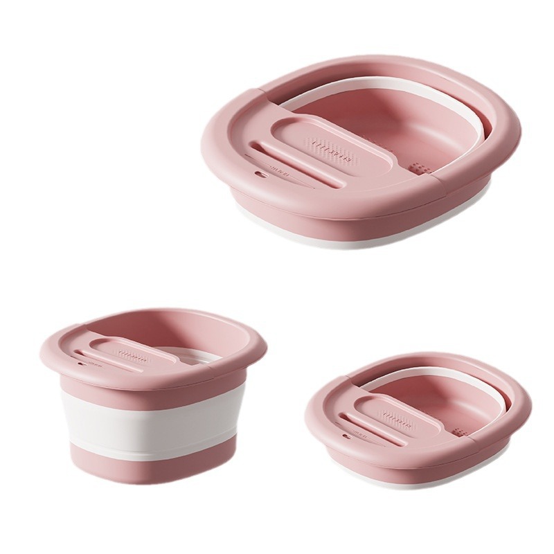 Folding foot bath bucket household raised over calf foot tub constant temperature portable foot bath foot massage foot bath device