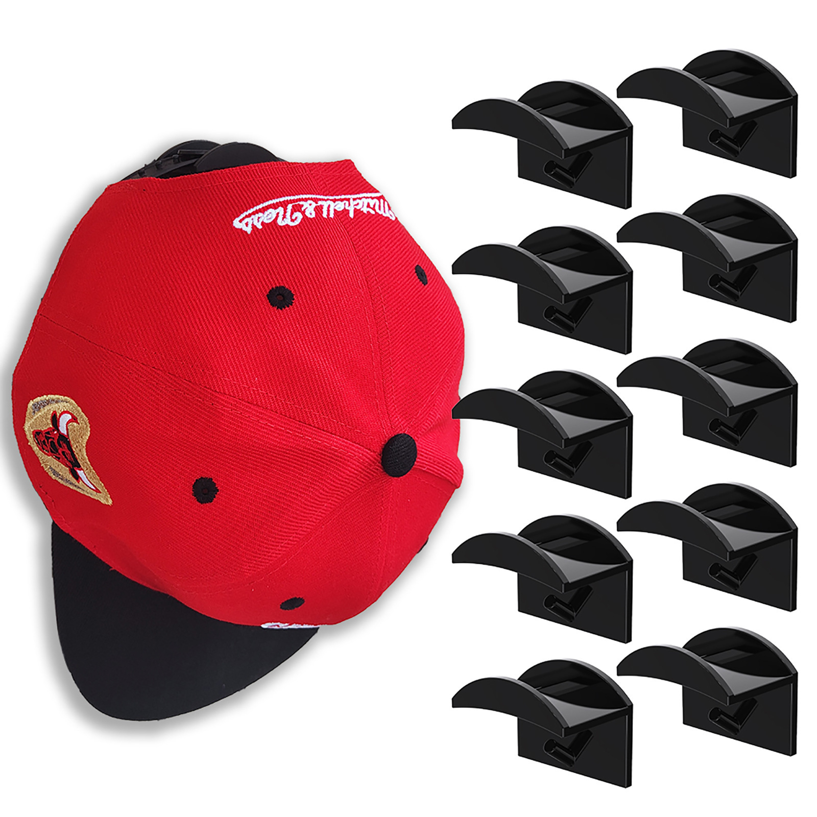 Cross-border New Baseball Hat Hook Hat Sticky Hook Seamless Hat Hook Simple Headphone Necklace Storage Hook