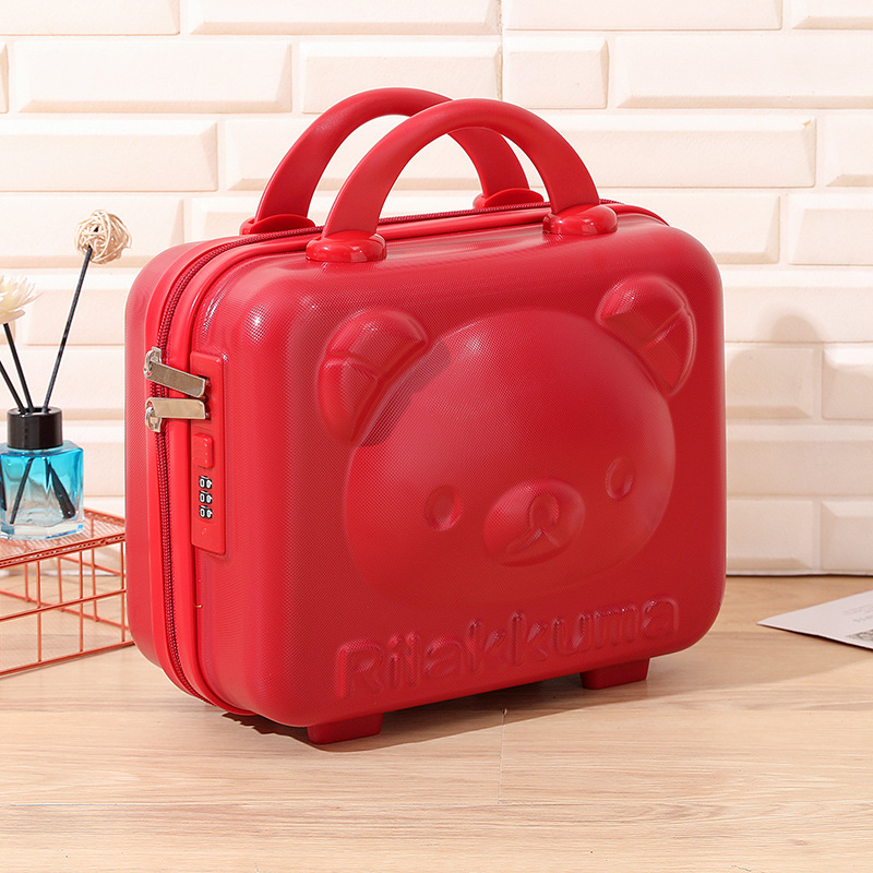 Wholesale Korean version of 14 inch Bear Suitcase small password mini luggage storage makeup bags women