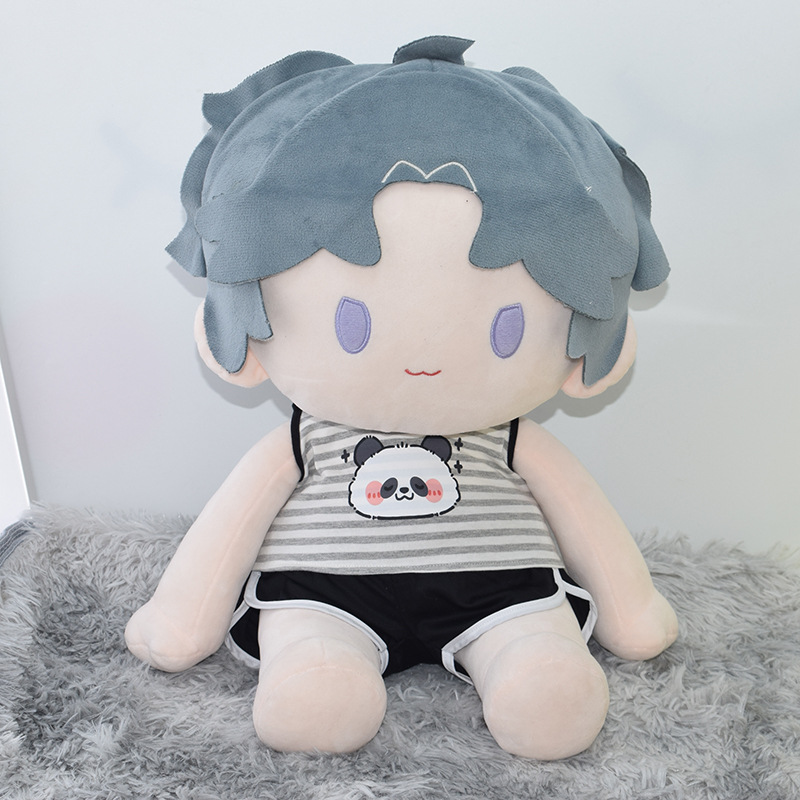 10cm/20cm/40cm Cotton Doll Three Color Sports Leisure Striped Animal Vest suit Sitting Doll Clothes
