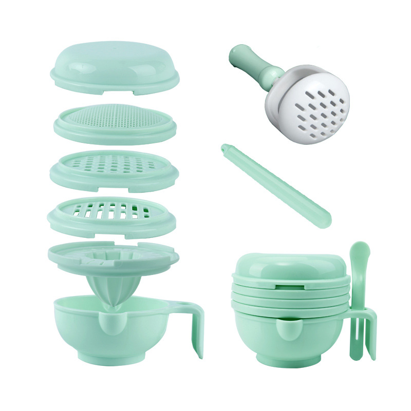 Baby food supplement grinder manual food grinding bowl food supplement scissors fruit puree vegetable cooking machine baby food supplement tool