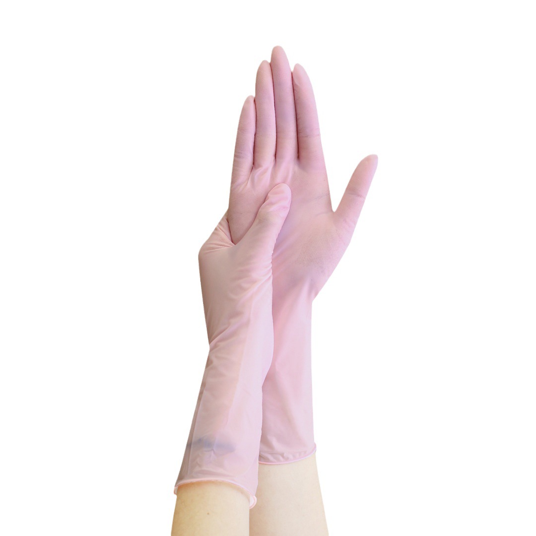 Disposable dishwashing gloves for Women household household cleaning kitchen durable food grade lengthened nitrile PVC household thin hand sticker