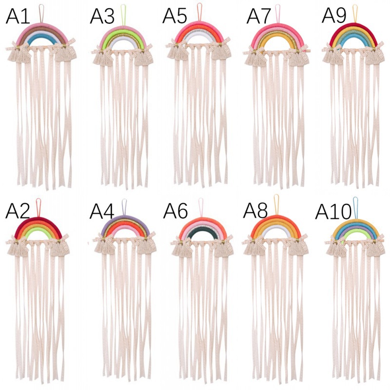 ins Nordic Style Children's Room Decoration Rainbow Hairpin Storage Simple Wall Hanging Baby Headwear Finishing Display Rack