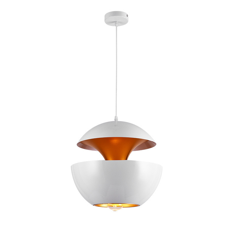 Cross-border dining room lamp modern minimalist Chandelier Creative bedroom bedside lamp iron shape single head Apple led lamp