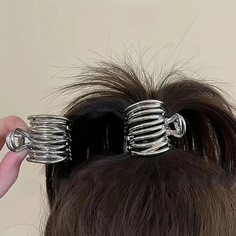 Japanese and Korean new high-grade high ponytail fixed artifact gripper small size back head updo hair clip headdress hairpin for women