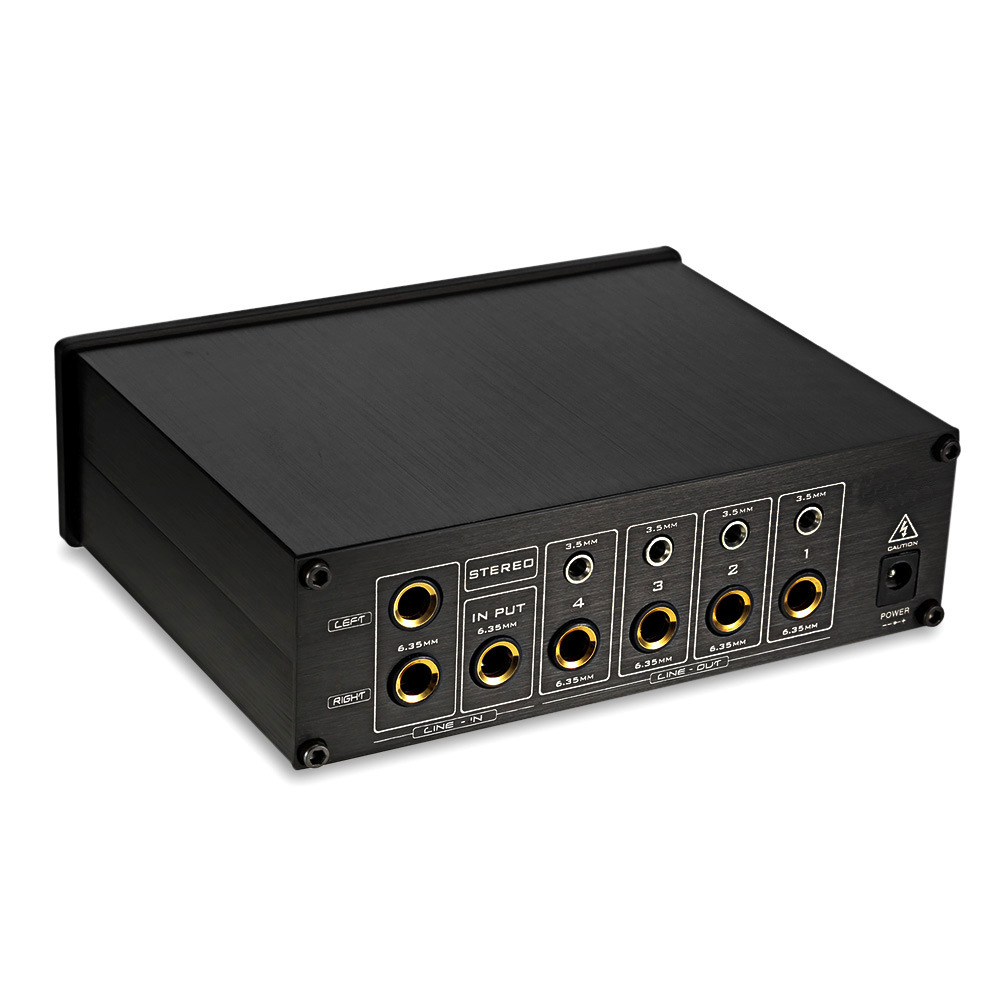 2 in 8 out headphone signal amplifier distributor ear splitter mixer switcher headphone amplifier