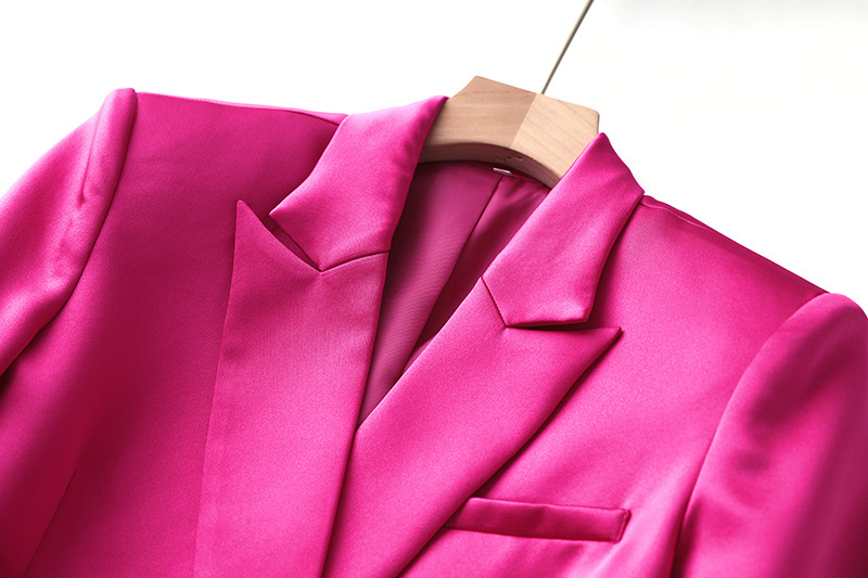 High-end French Retro Spring and Summer Sanding Bright Noodles Niche Design Suit Jacket Vest Skirt Three-piece Set_voghion.com
