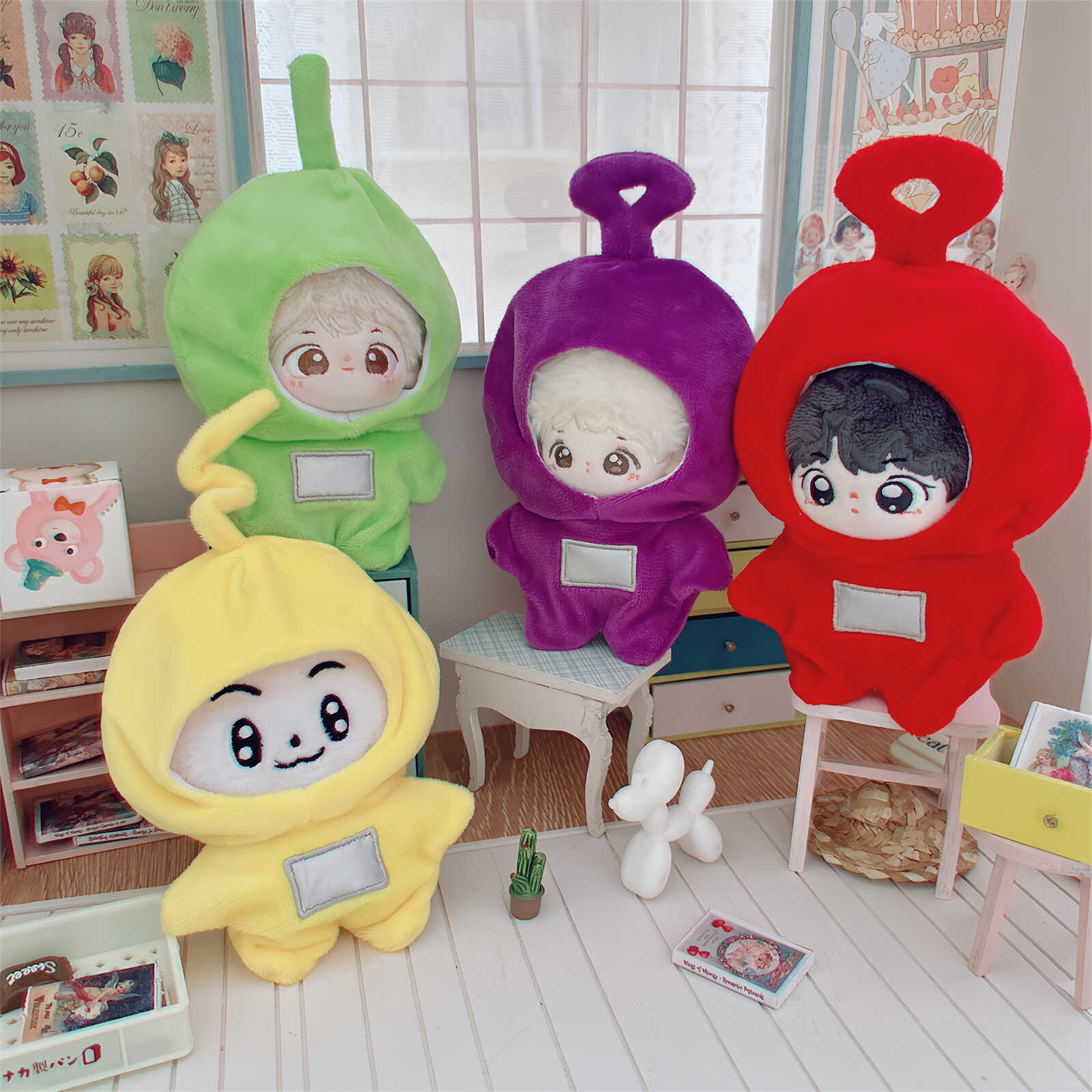 Baby Clothes 10cm 15cm Cotton Doll Clothes Line Childhood Baby Jumpsuit Hat Pull Cloth Crawling Cloth
