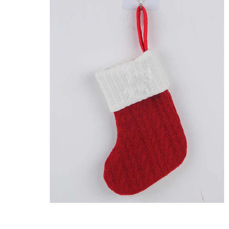 Kannerdagsbedürfnisser dekorativ gestrickte Socken Wollossocken gestickte Kanner-Séissegkeeten-Cadeau-Tütchen Bréif Chrëschtsocken-Cadeau-Tütchen_voghion.com