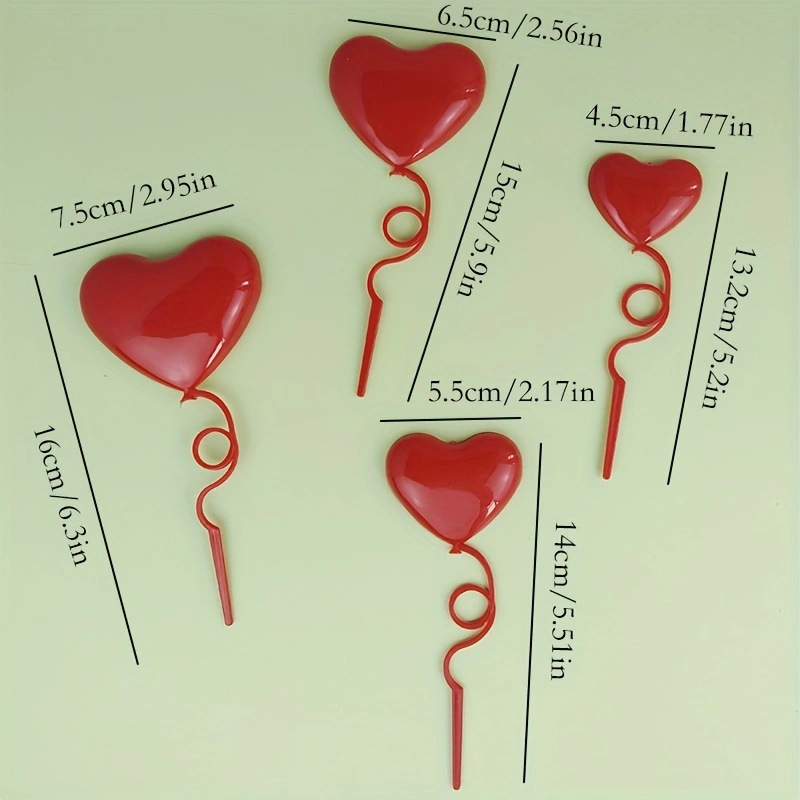 Arbitrary fold Valentine's Day card Tanabata couples confession heart-shaped balloon cake card wholesale love plug-in