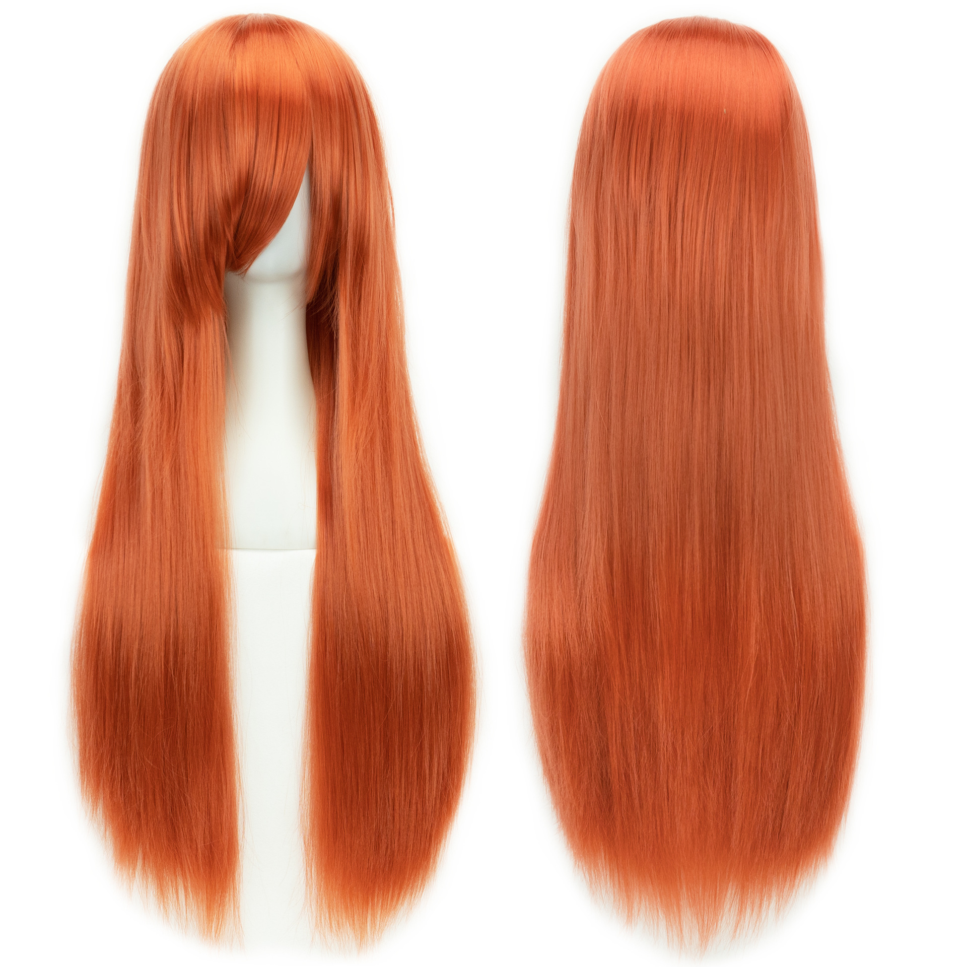 Universal cosplay wig anime cos wig color long straight hair headgear 80cm high temperature silk wig