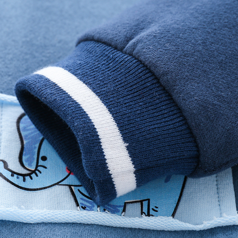 Spring 2023 Korean fashion fleece boys long sleeve children's clothing street cool casual coat crew neck baseball shirt