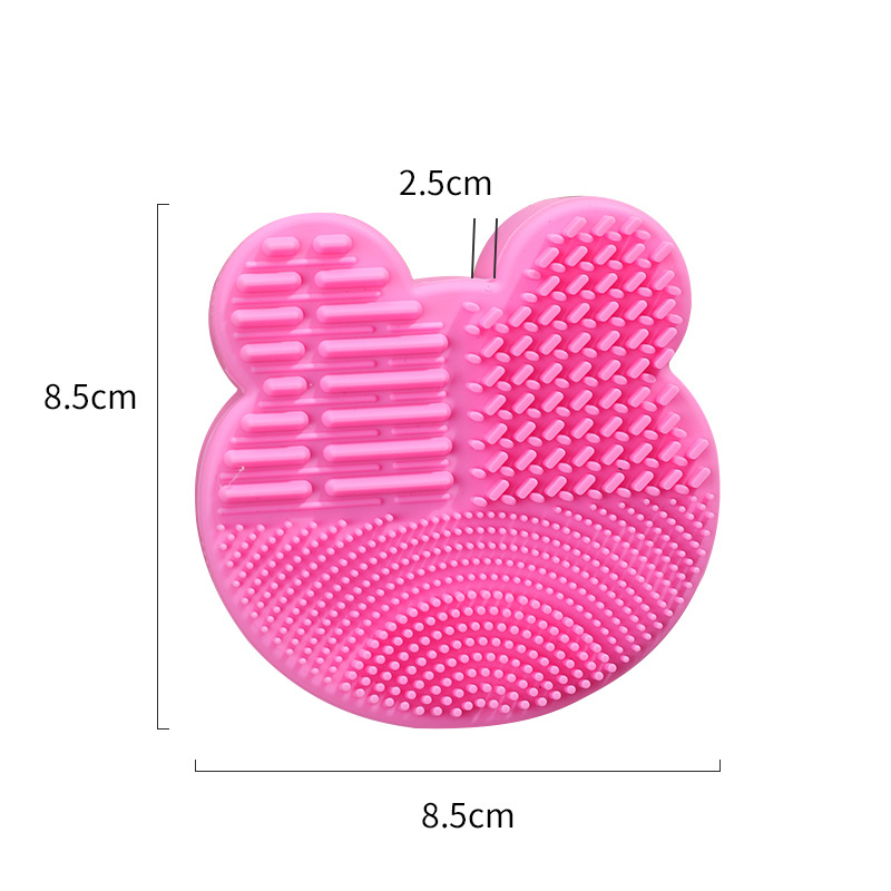 Spot supply silicone scrubbing pad makeup brush cleaning box wet and dry removable sponge box beauty supplies