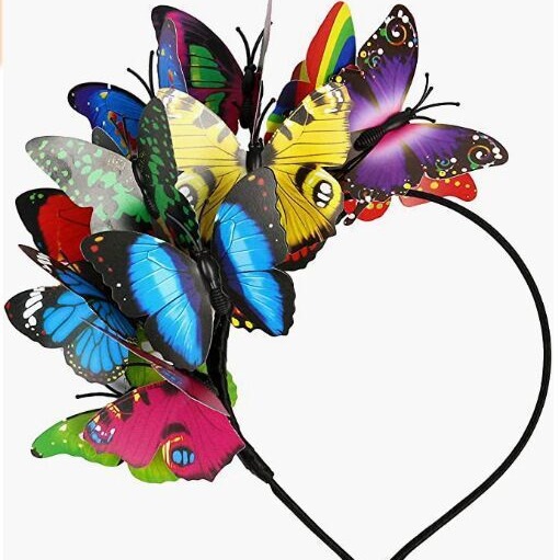 Amazon Explosions Mori-style wreath headdress bride exaggerated hair accessories butterfly hairband party catwalk stage accessories