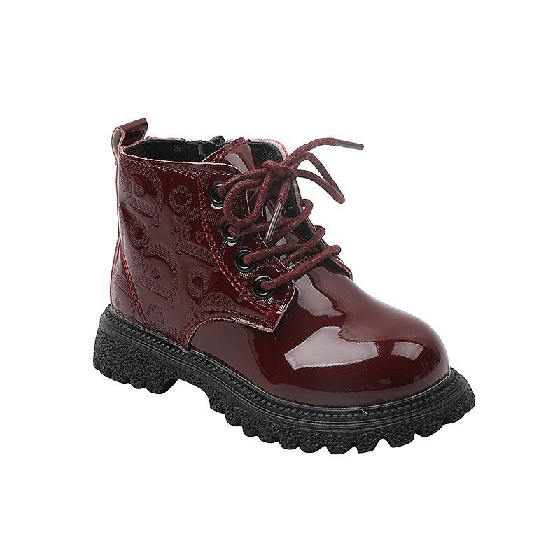 Children's Boots Baby 1-6 Years Old Leather Boots Spring and Autumn New Boys' Martin Boots Girls Fleece-lined Boots Girls Boots