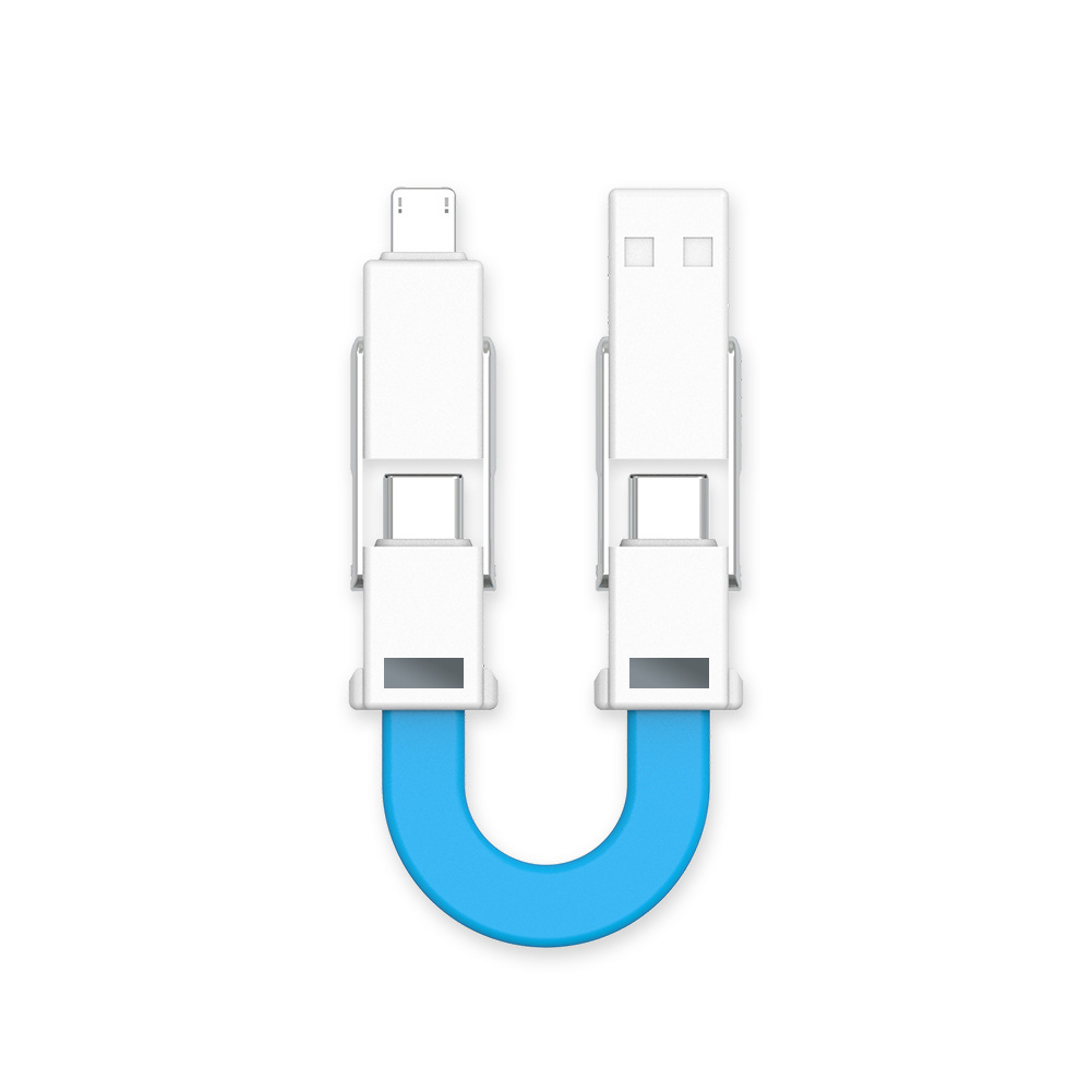 Keychain usb mobile phone type-c charging cable OTG data cable a drag 6 in 1 gift data cable
