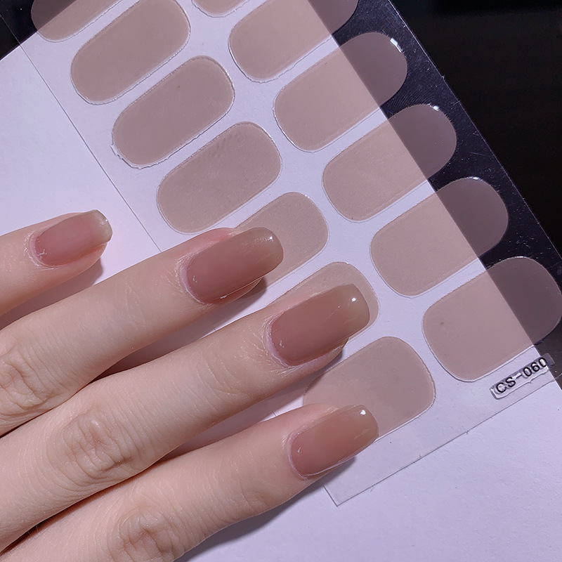Net red popular autumn and winter pure color nail stickers lasting