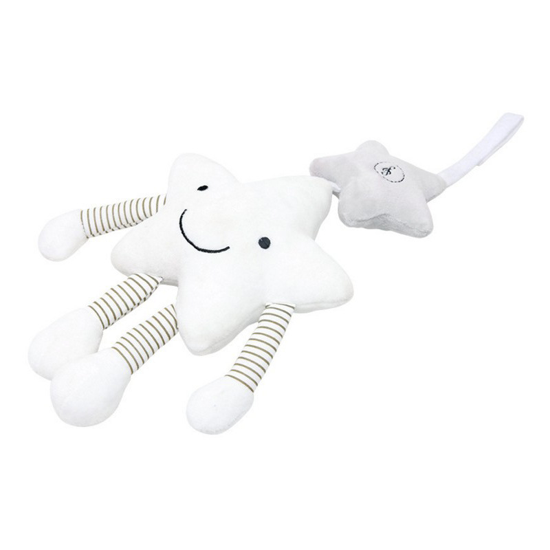 BBSKY baby bed hanging white five-star music Bell pendant cloud rattle car hanging baby plush toy