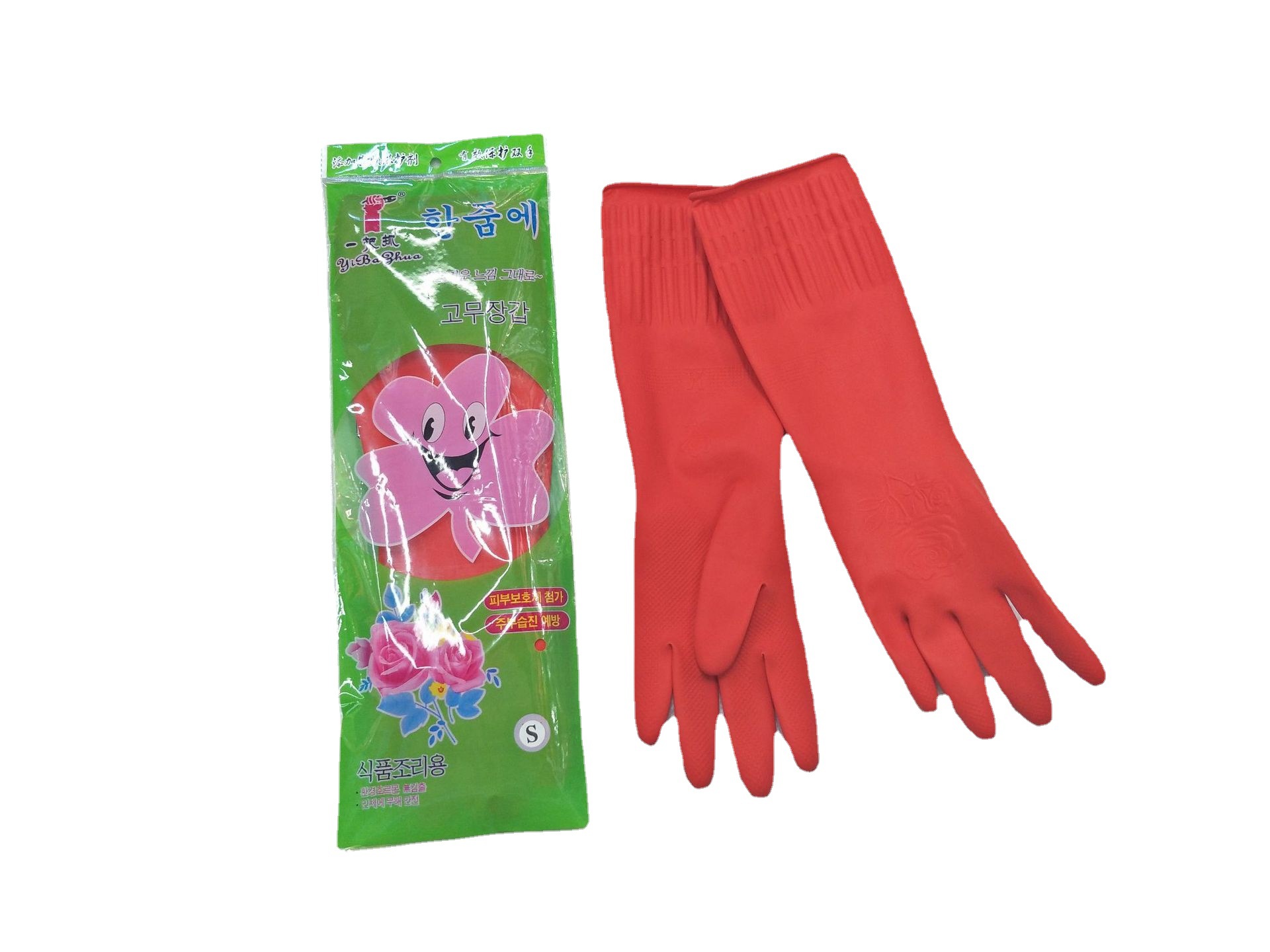 Factory supply 38cm household latex gloves kitchen cleaning latex gloves wholesale supply latex gloves