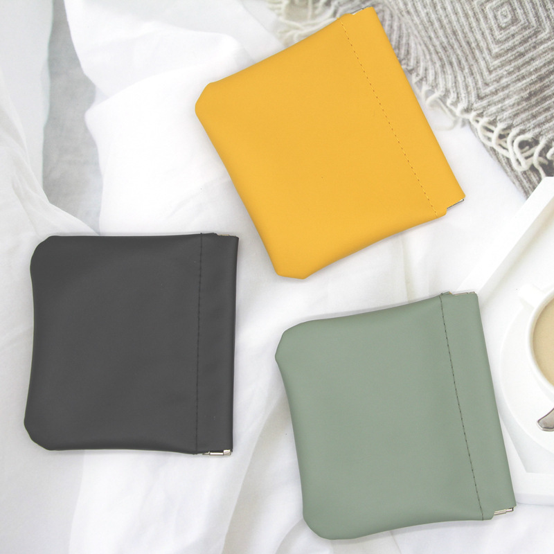 Portable Cosmetic Bag Portable Small Mouth Red Envelope Data Line Sundries Storage Bag Mini Bag Automatic Closure Mummy Bag