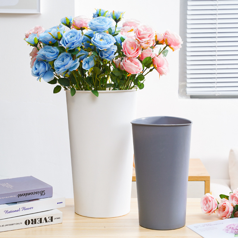 Awakening Flower Bucket Floral Supplies Flower Bucket Household Plastic Fresh Triangle Flower Bucket Flower Bucket Factory Wholesale