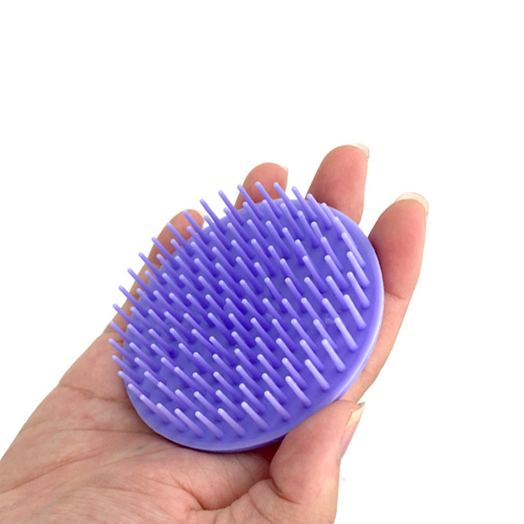 Plastic round shampoo brush multi-row soft tooth design power shampoo cleaning barber shop daily cleaning shampoo brush